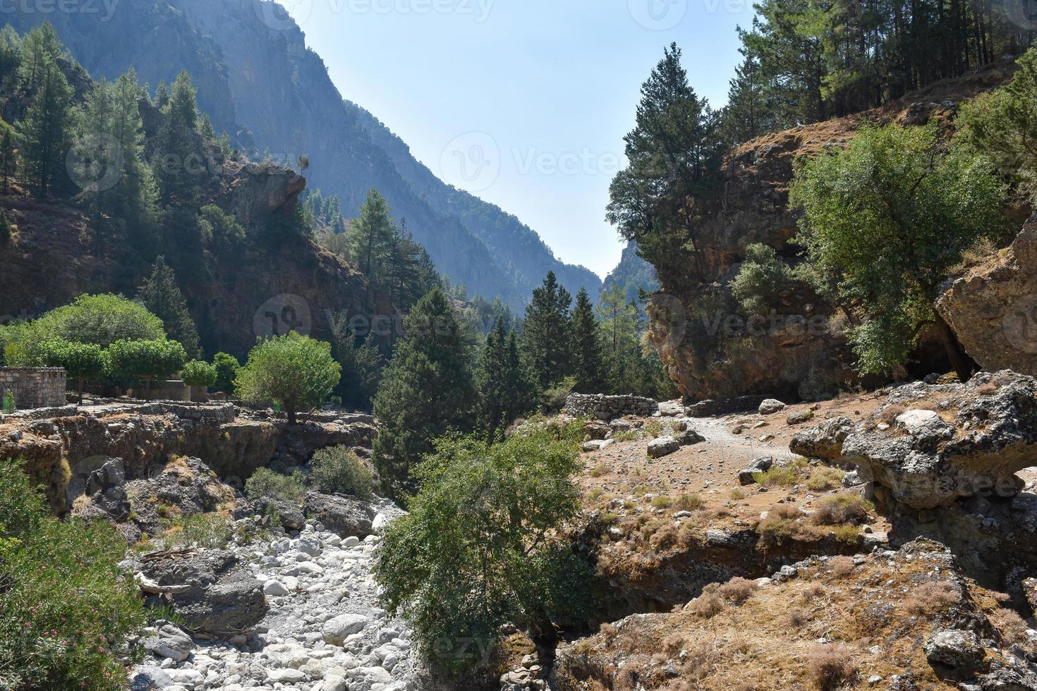 Samarie gorge dans sud-ouest Grèce photo