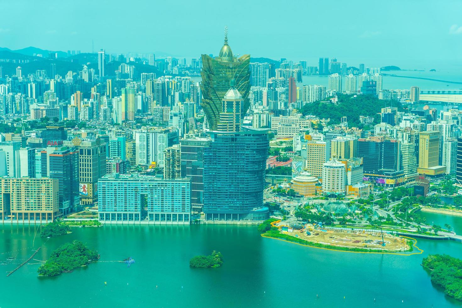 Vue aérienne de la ville de Macao, Chine photo