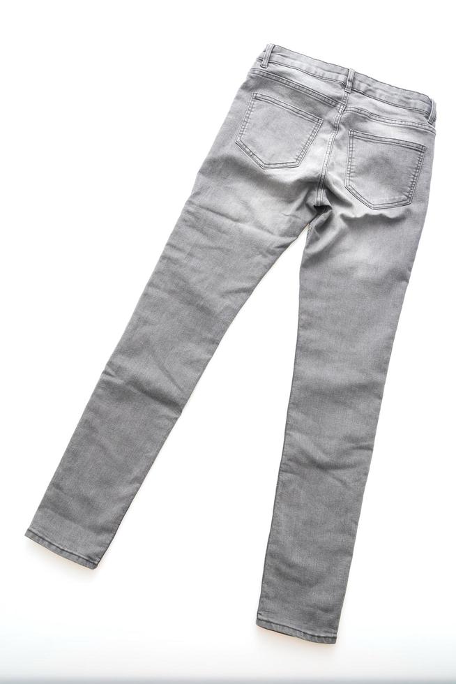 jeans gris sur fond blanc photo