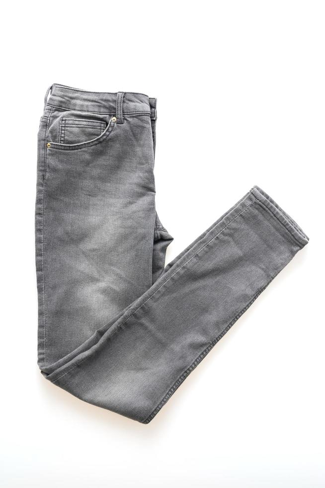jeans gris sur fond blanc photo