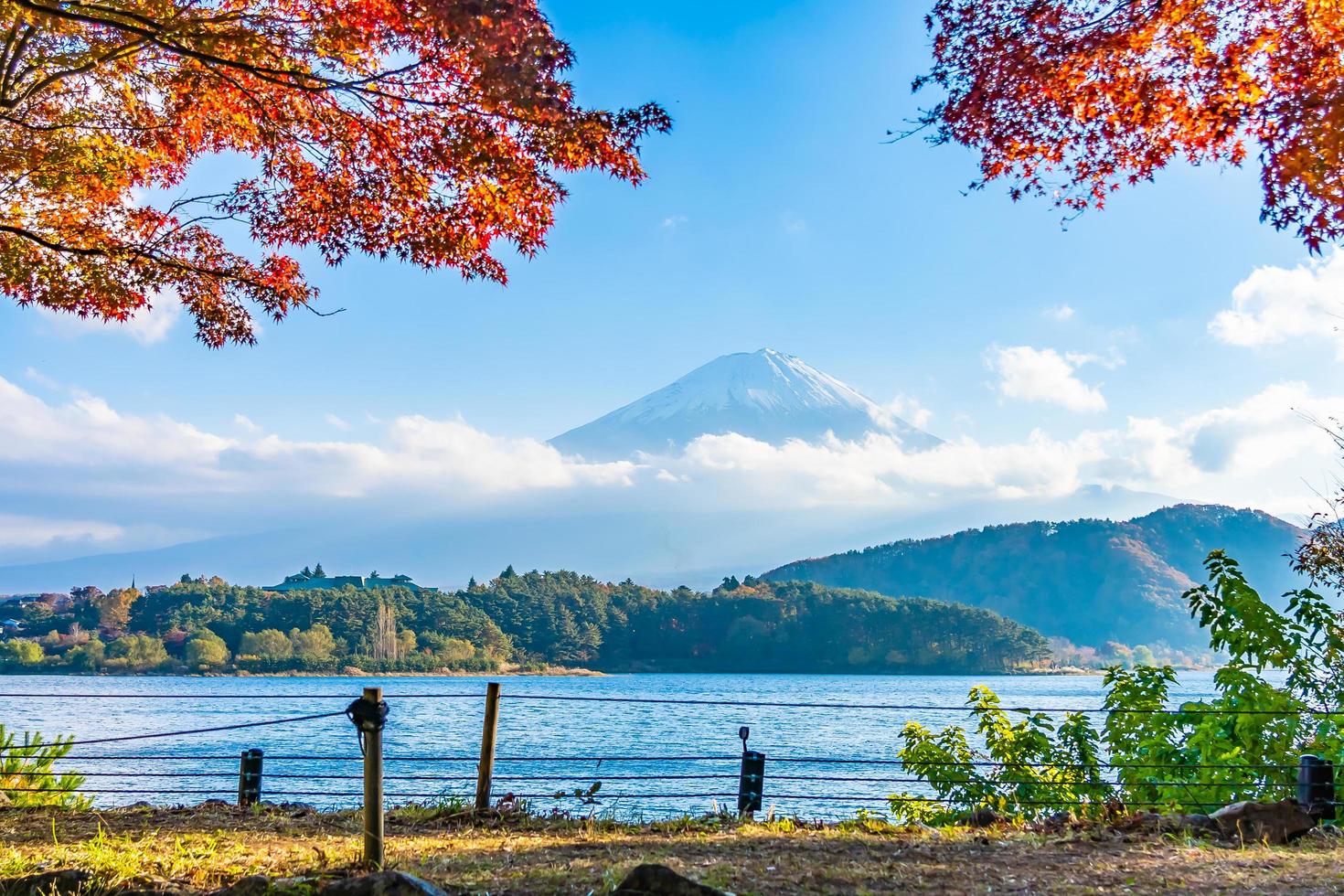 mt. Fuji avec à Yamanashi, Japon photo