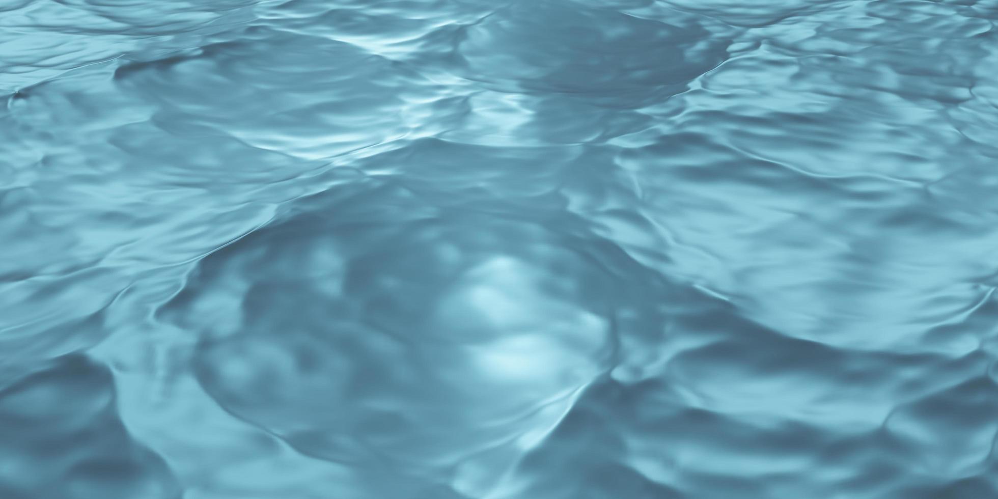 Illustration 3D de la vague de surface de l'eau de la mer photo