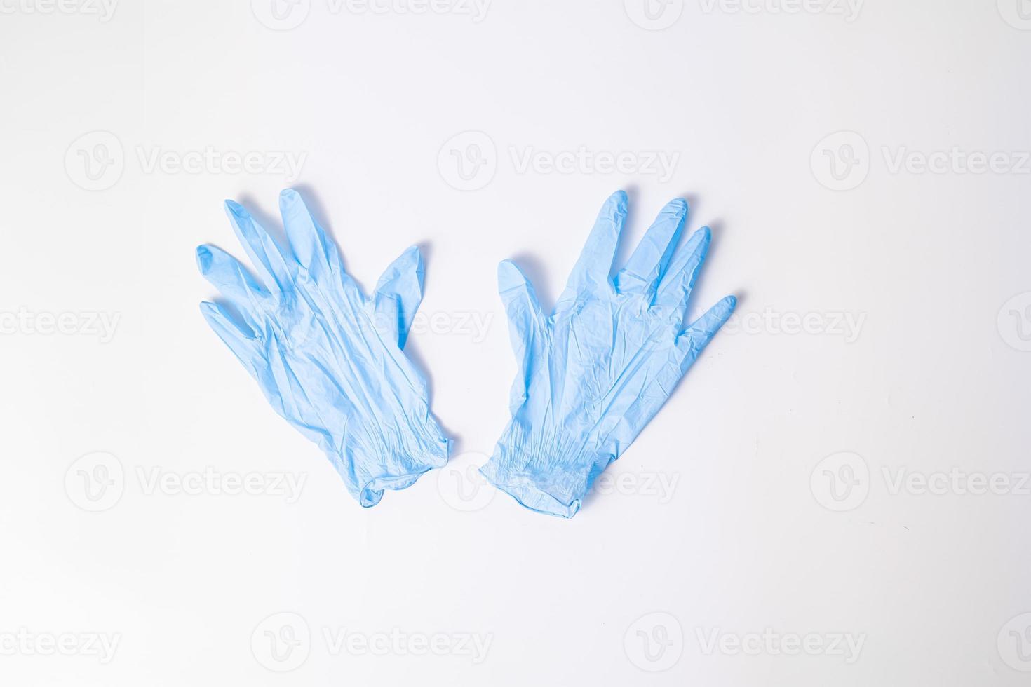 gants en nitrile sur fond photo