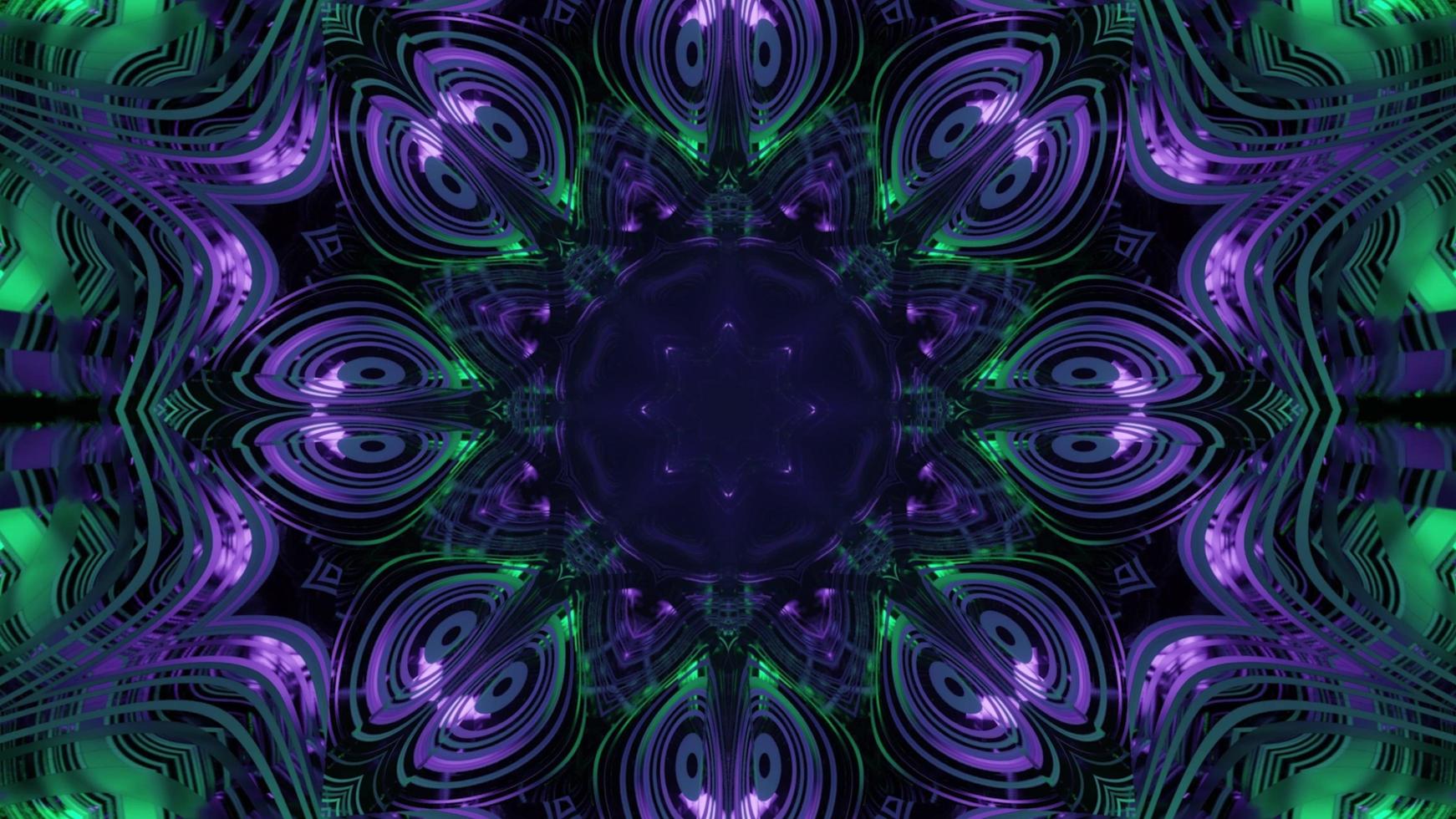 illustration 3d de motif de fleur fractale photo
