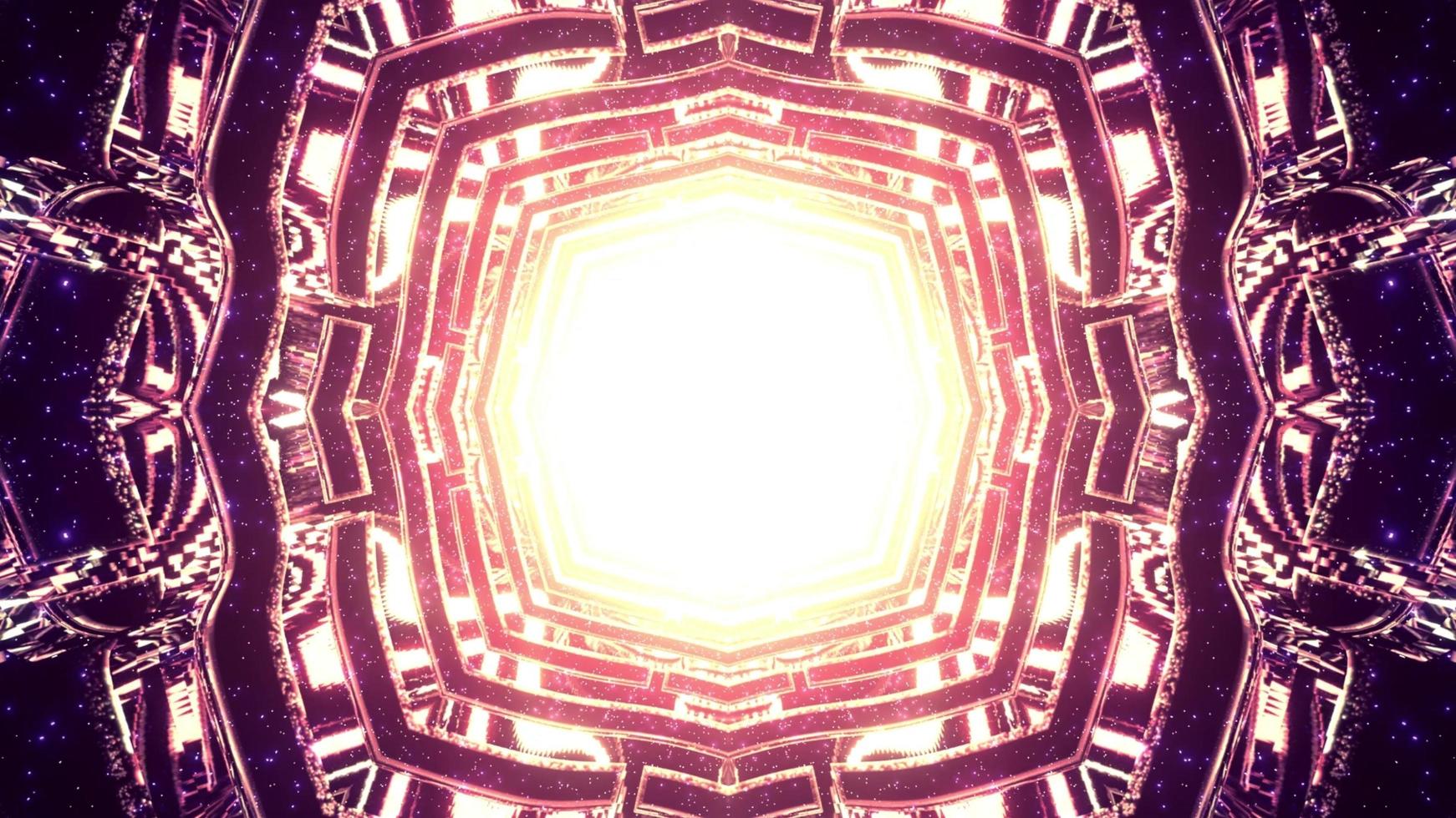 ornement géométrique avec illustration 3d de lumière brillante photo