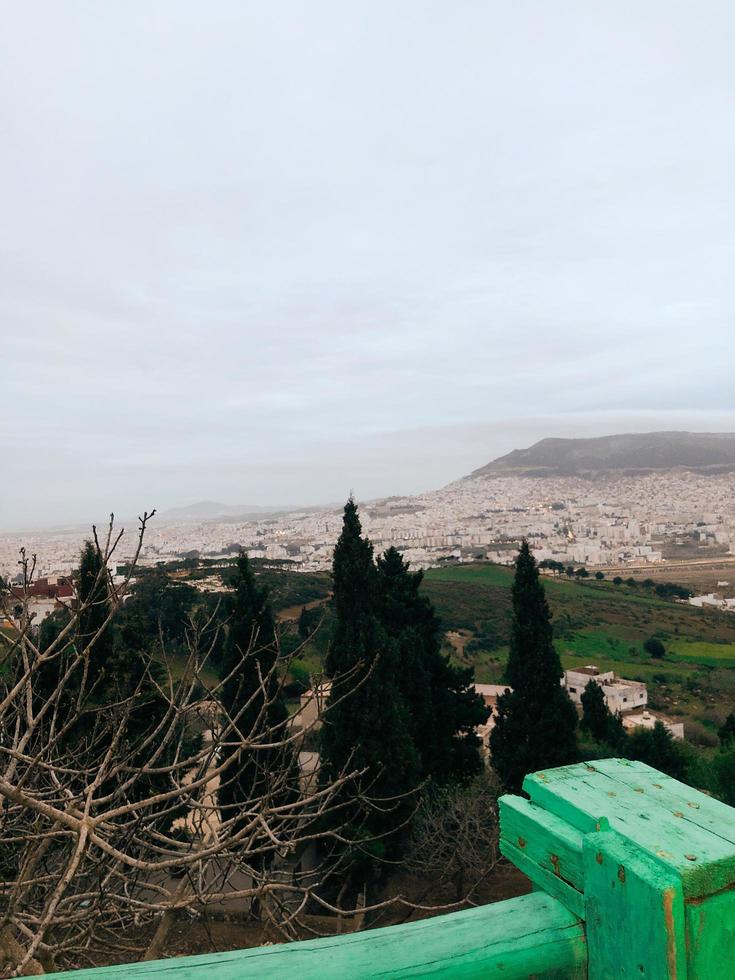 ville vue sur une nuageux journée brumeux horizons capturé photo