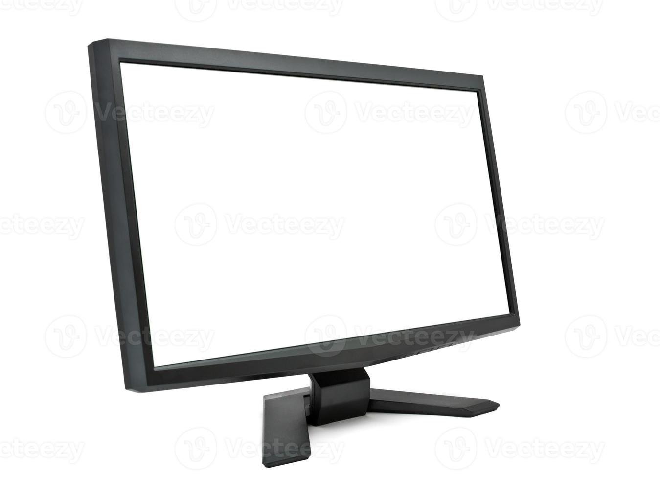 écran d'ordinateur sur fond blanc photo