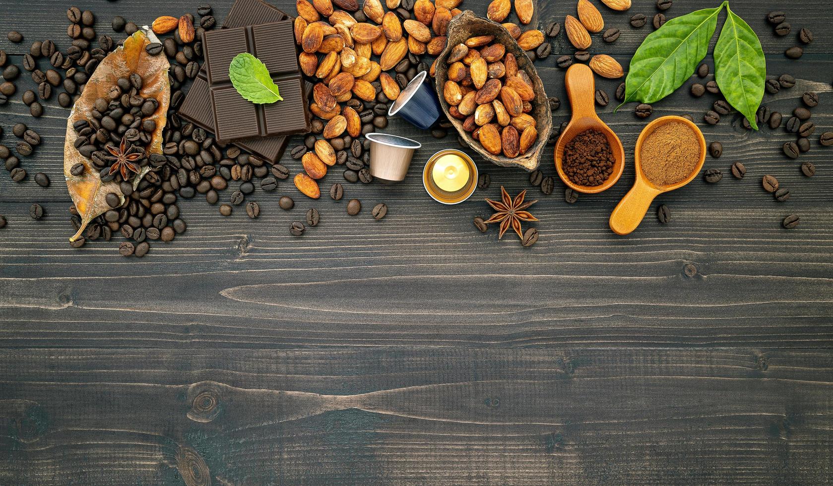 bordure de café automne avec espace de copie photo