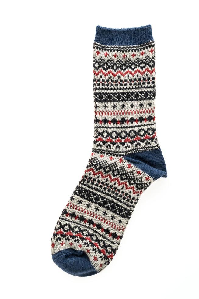 chaussettes en coton sur fond blanc photo