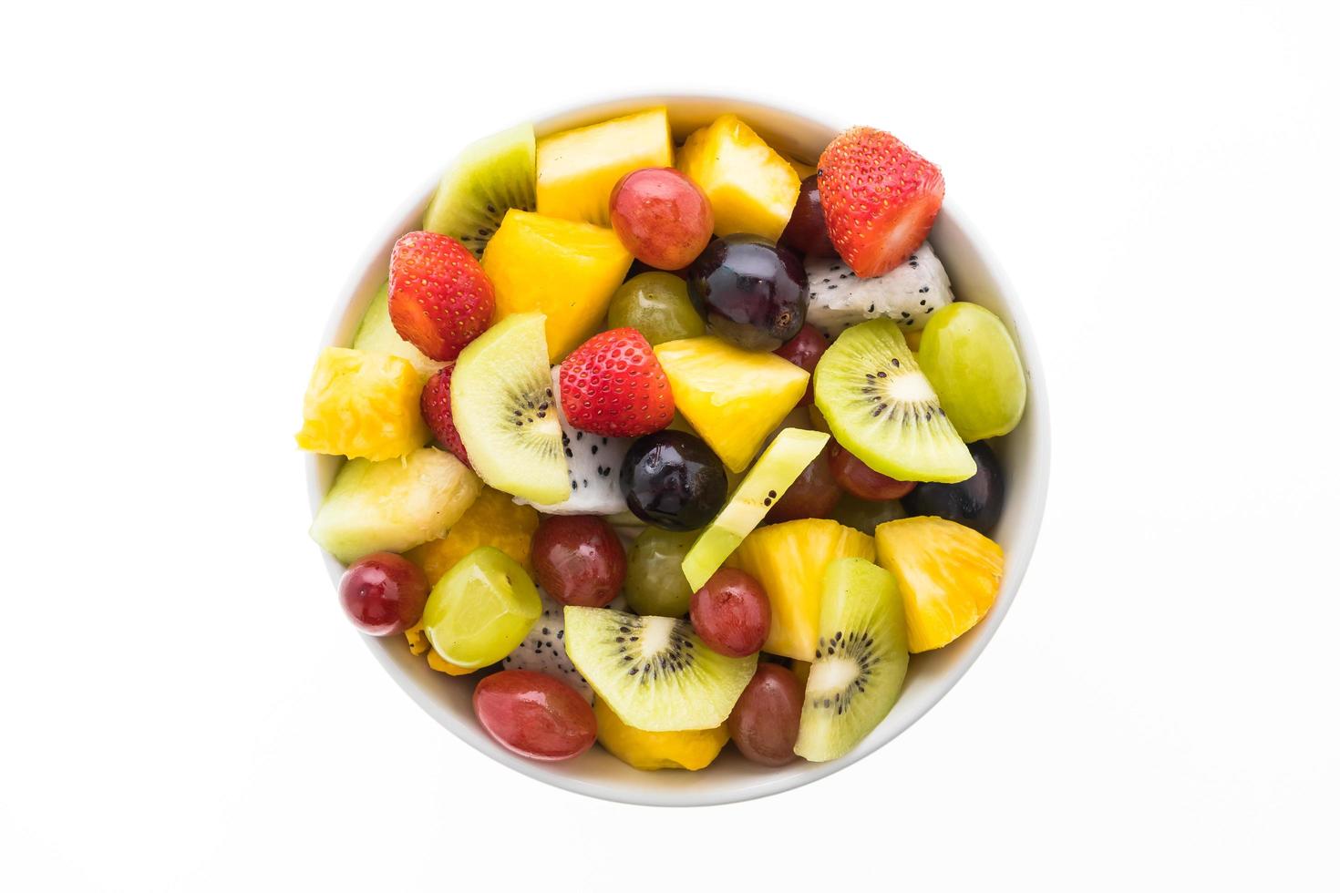 fruits mélangés sur plaque blanche photo