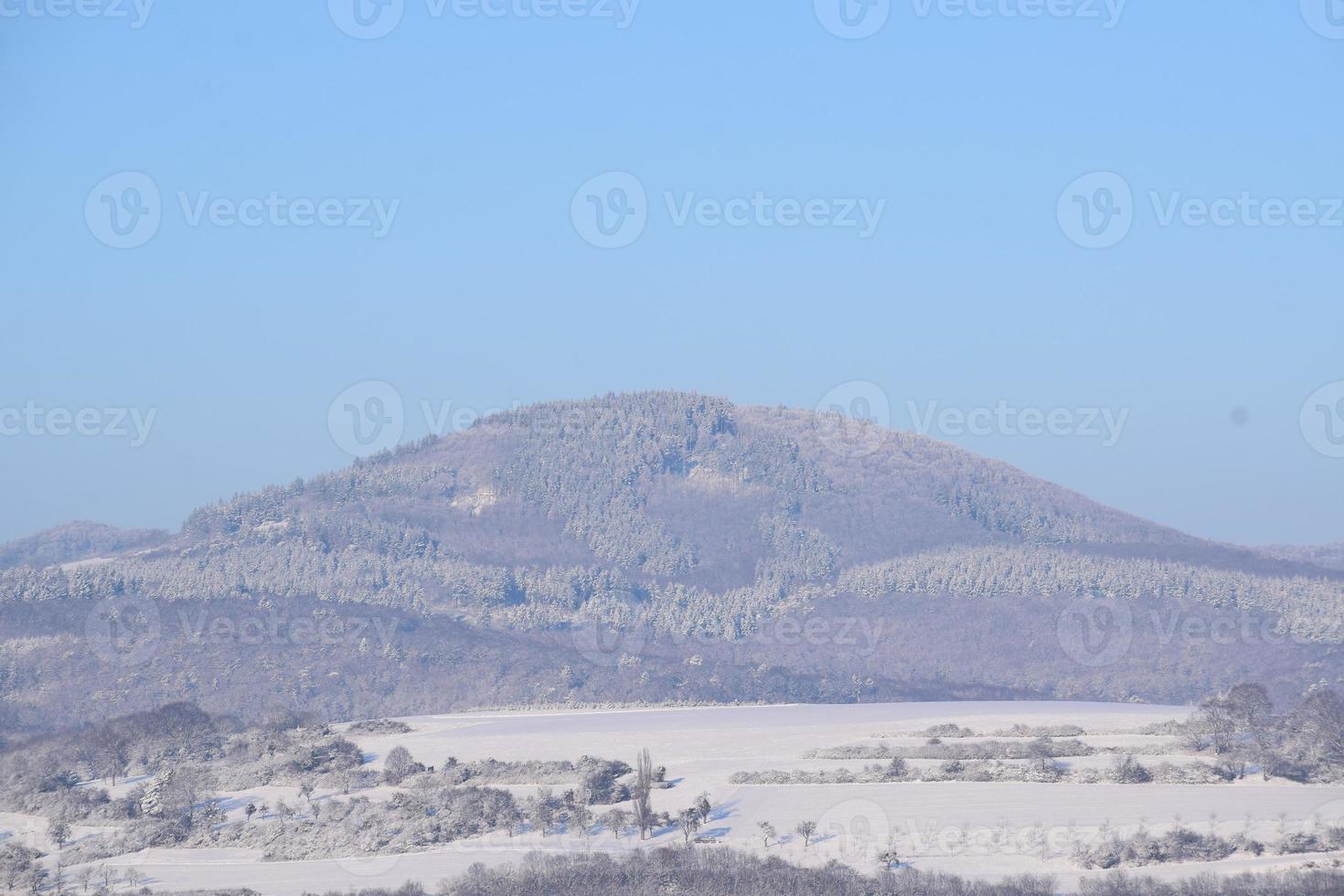 neige couvert volcan colline photo