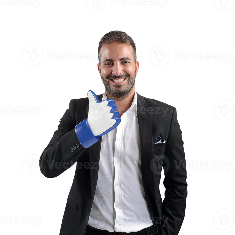 homme avec comme mains photo