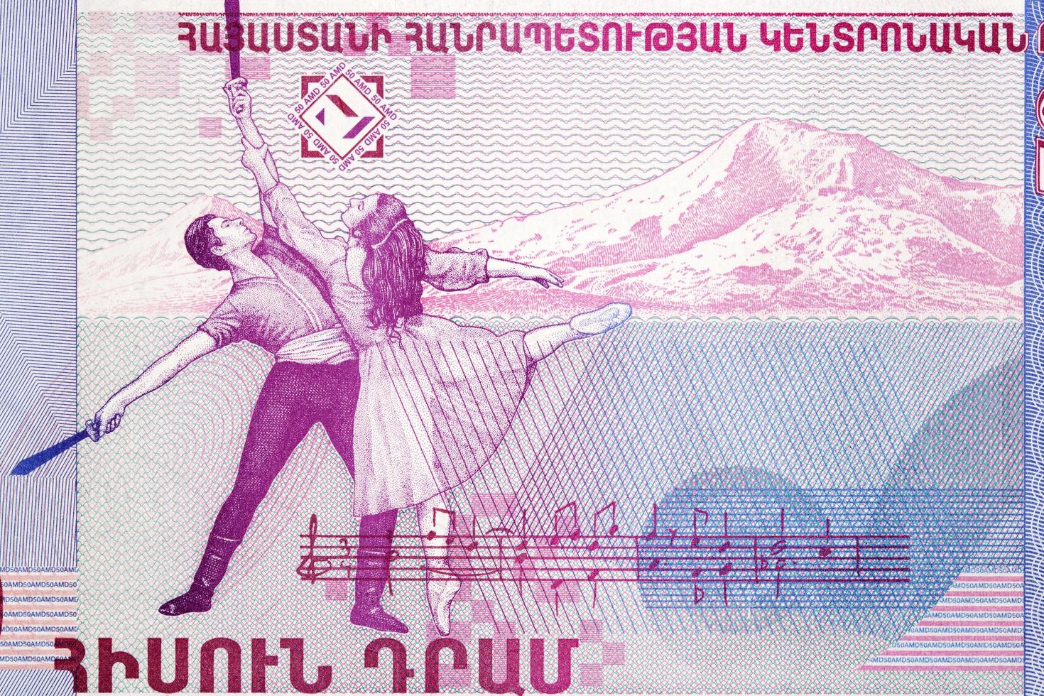 scène de gayaneh ballet et monter Ararat de argent photo