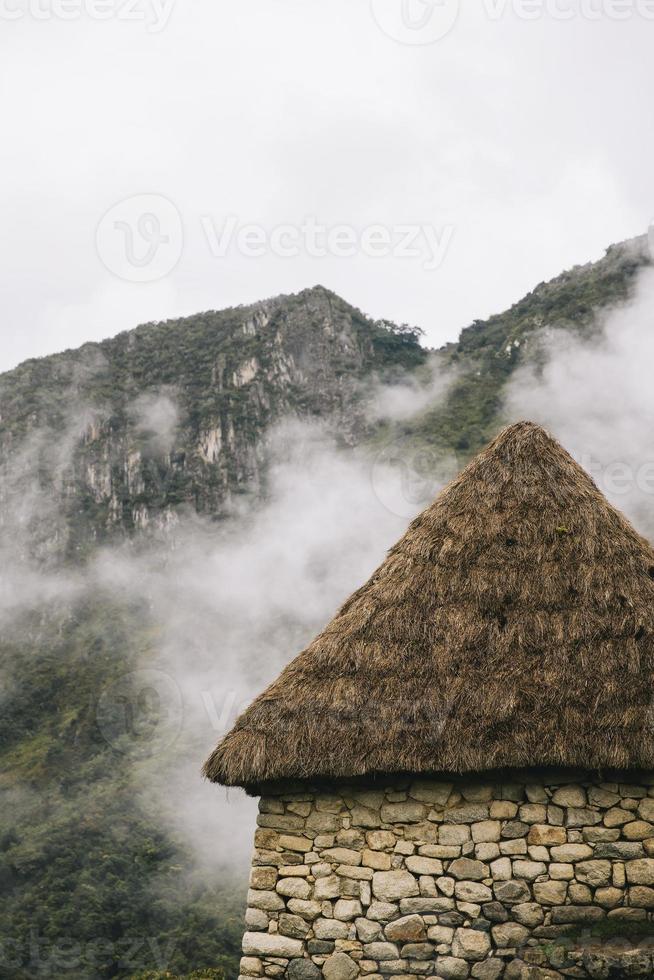 Maison de pierre à Machu Picchu, Pérou photo