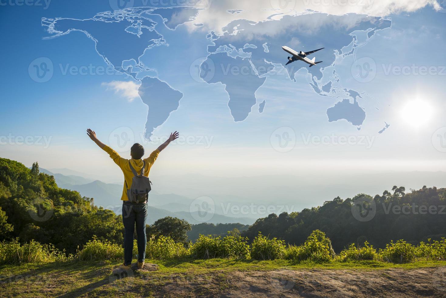 concept de voyageur de liberté photo