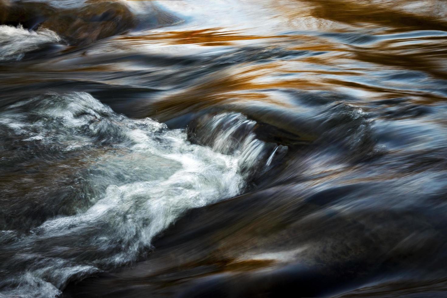 longue exposition d'une rivière le soir photo