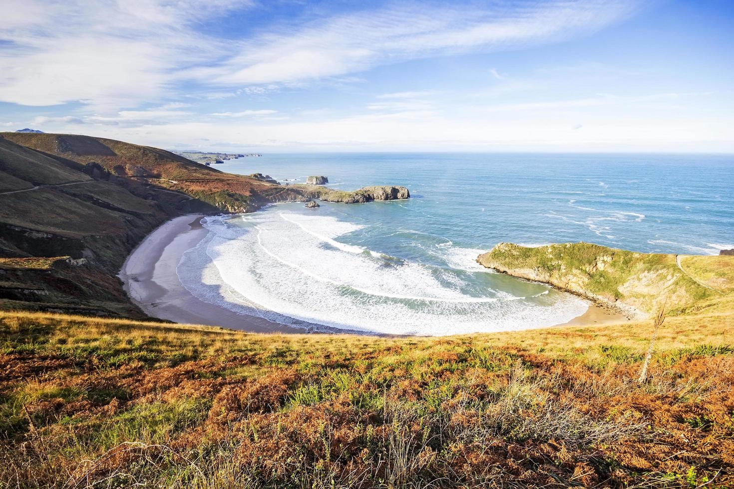 Plage de torimbia près de llanes, asturies, espagne photo