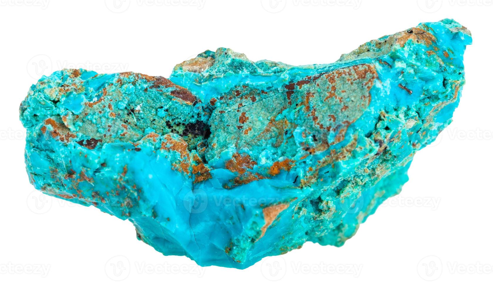 cuprifère grès sur bleu chrysocolle gemme photo