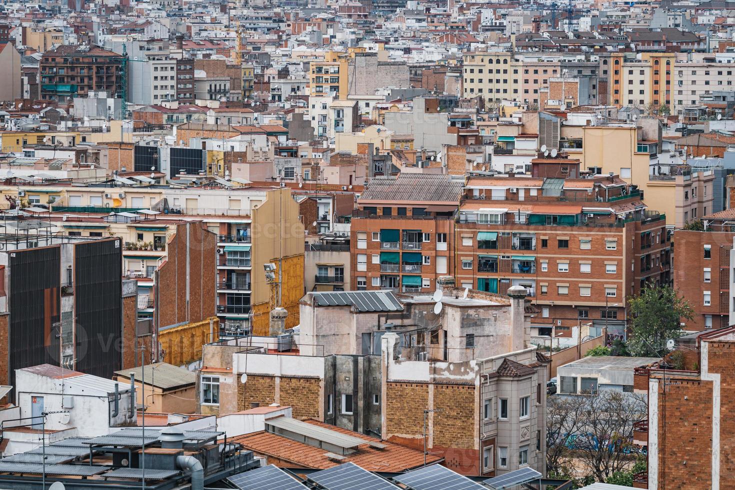 Vue du paysage urbain des bâtiments de barcelone photo