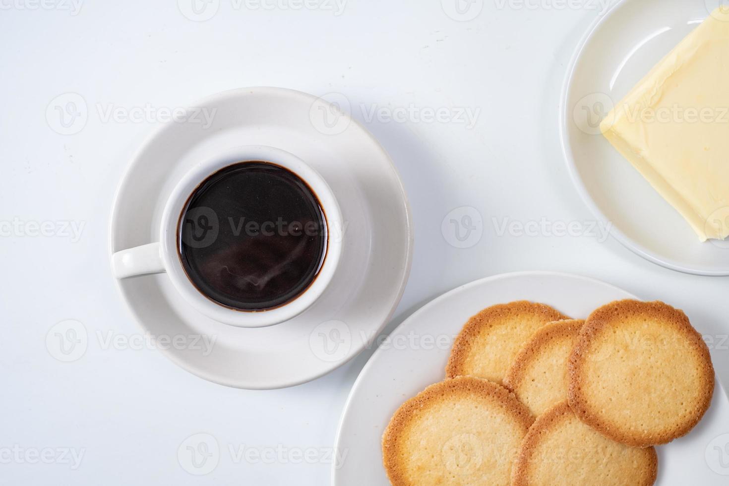 café noir et biscuits photo