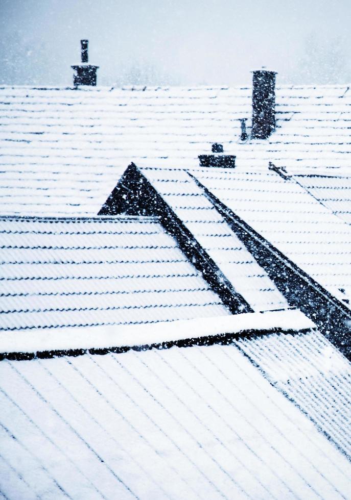 neige sur les toits photo