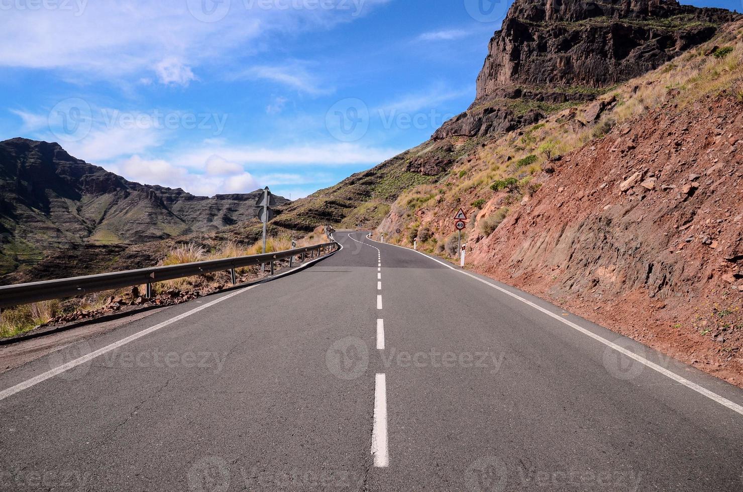 route par le scénique paysage photo