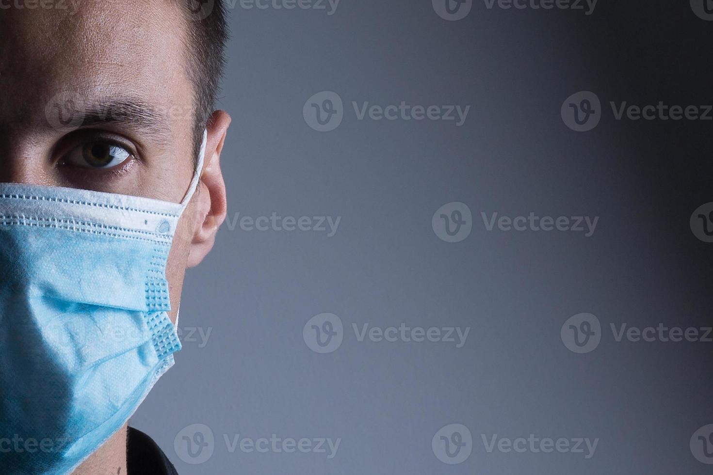 homme dans une protecteur masque, le h1n1 virus photo