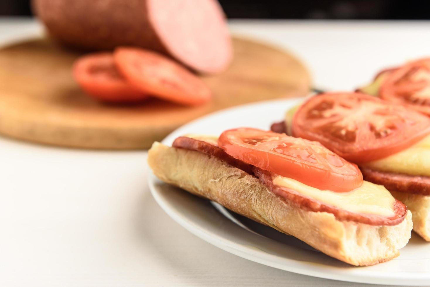 sandwichs chauds aux tomates photo