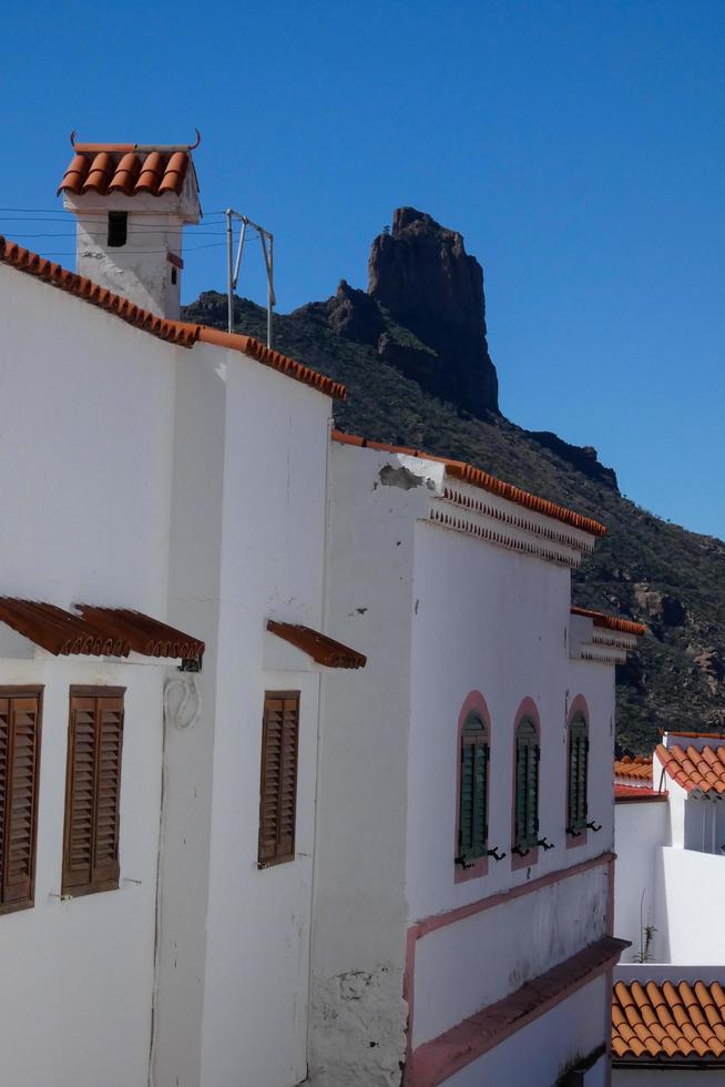 village de tejeda dans le centre de le île de gran canarias photo