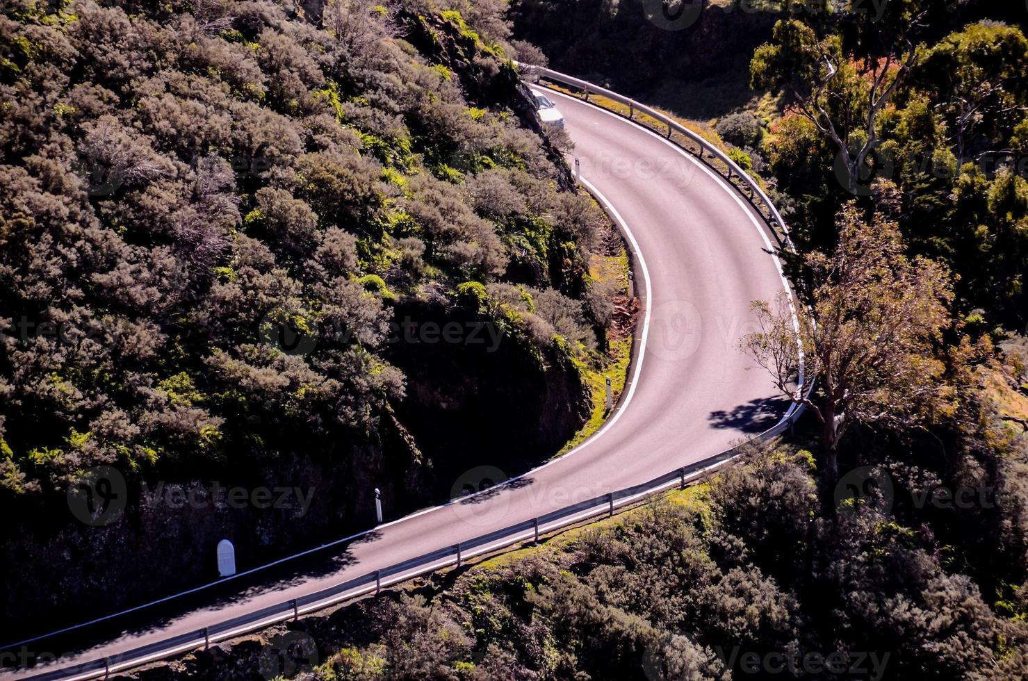 route par le scénique paysage photo