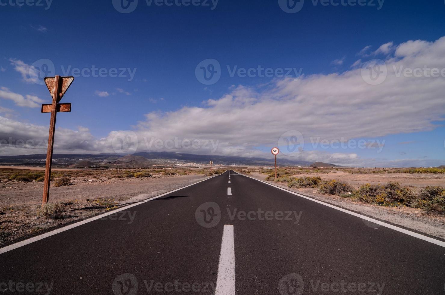 route par le scénique paysage photo