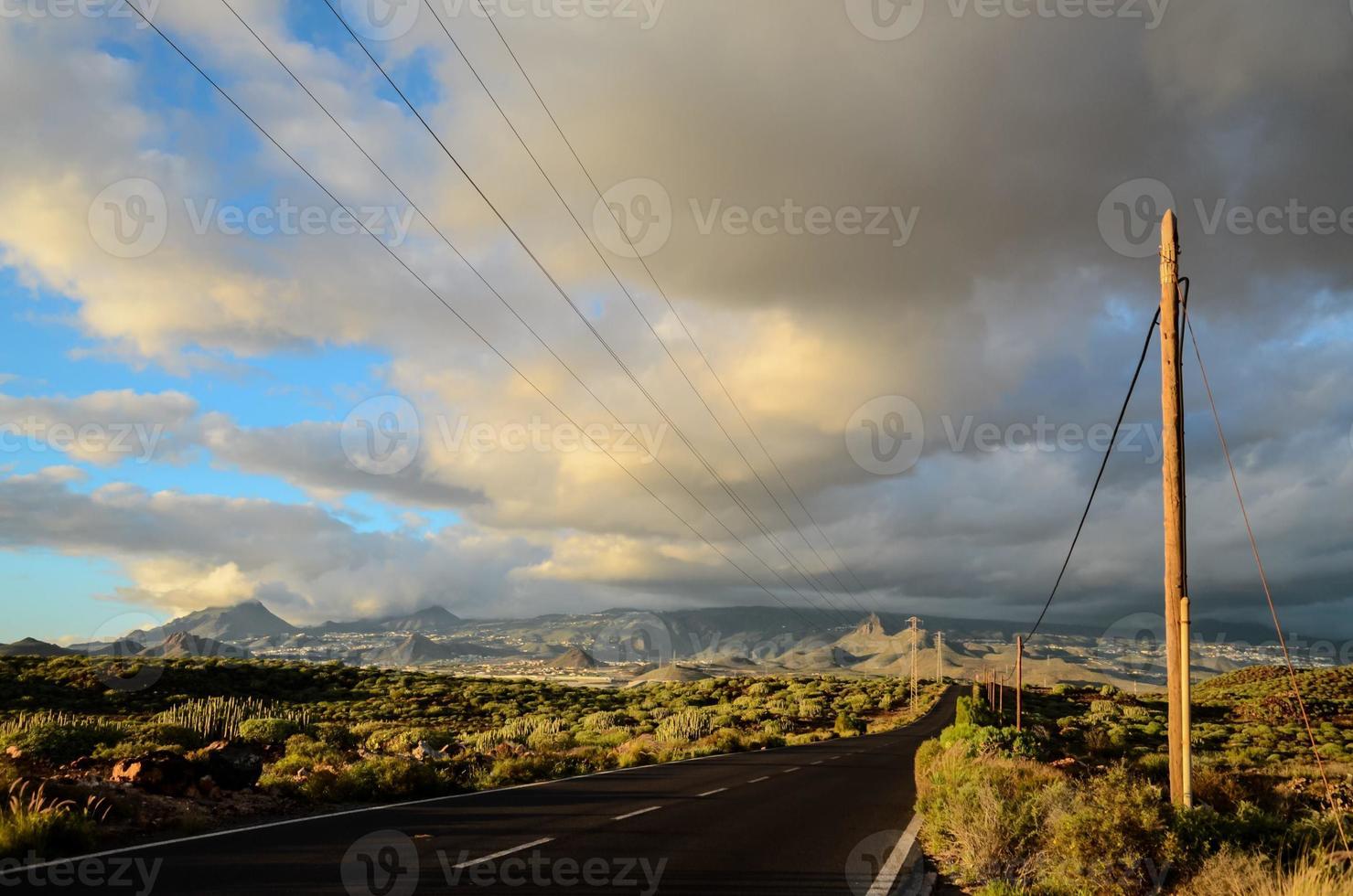 route par le scénique paysage photo