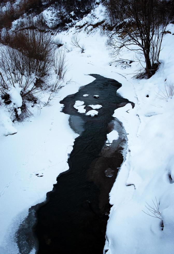 rivière d'hiver gelée photo