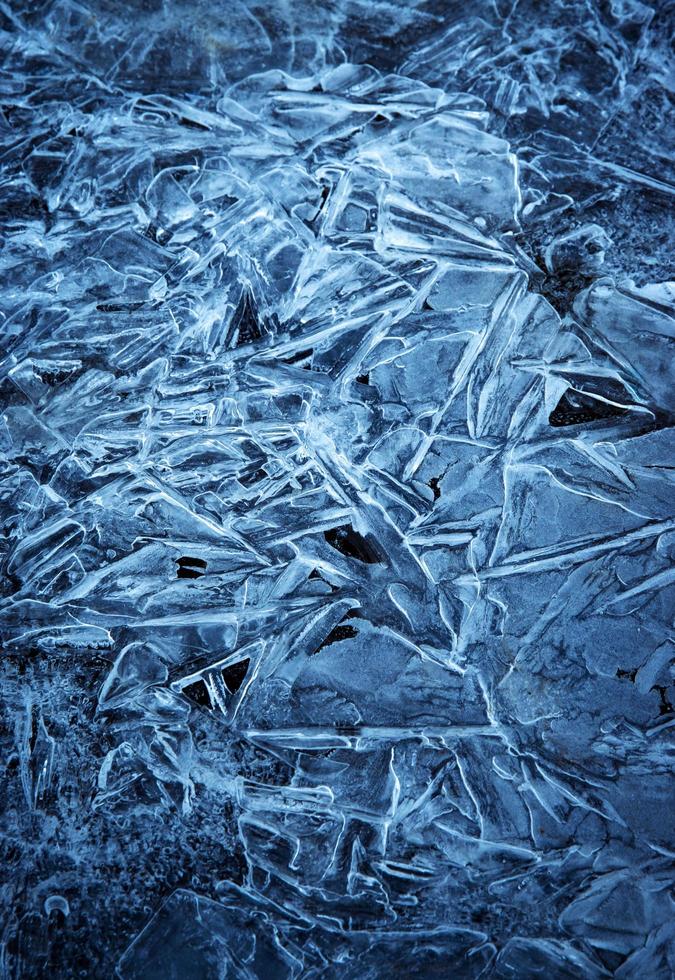 surface de glace bleue photo