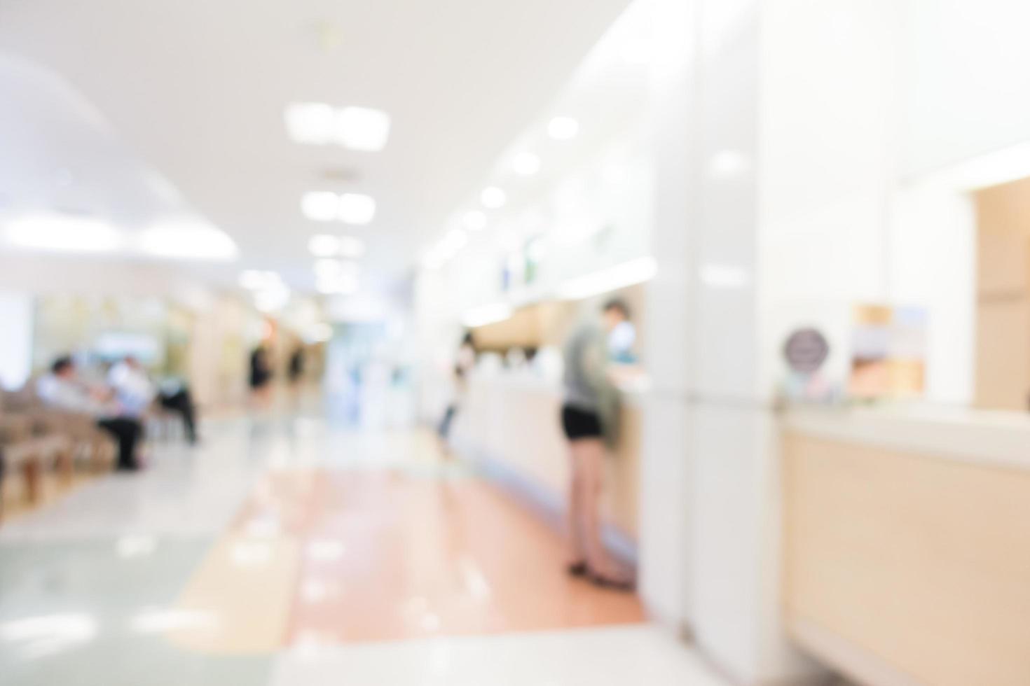 Intérieur de l'hôpital abstrait défocalisé pour le fond photo