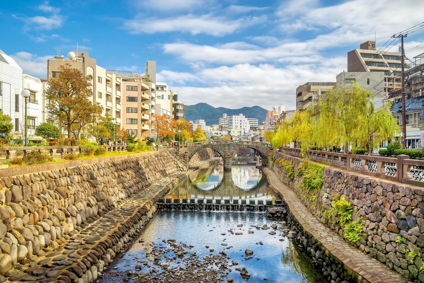 Pont de megane lunettes à nagasaki, kyushu japon photo