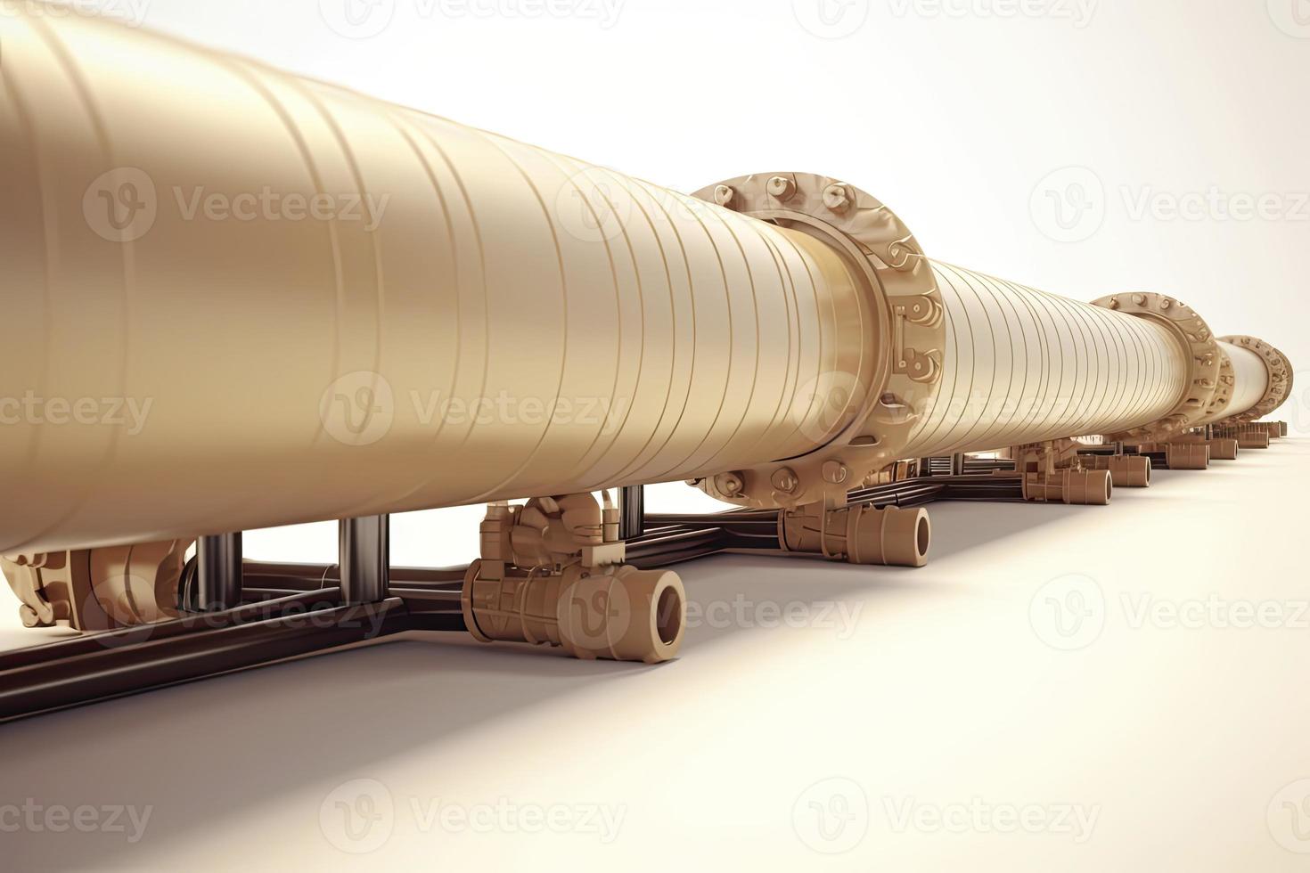 le pipeline sur une lumière arrière-plan, le transport de pétrole et gaz par tuyaux photo