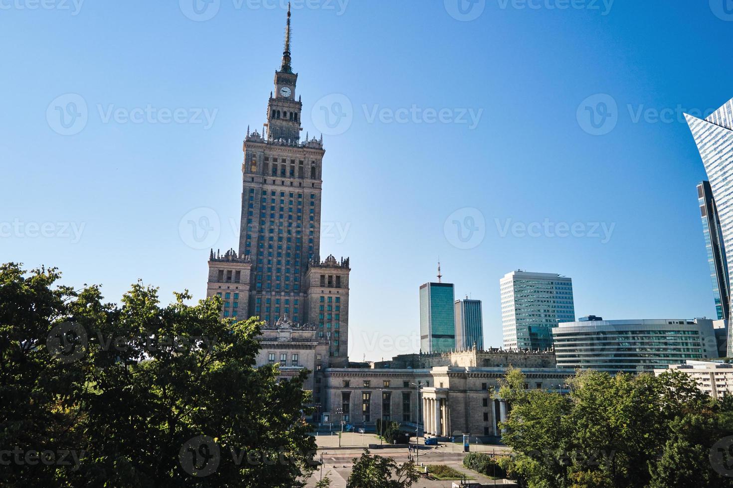 aérien vue de palais de culture et science dans Varsovie, Pologne photo