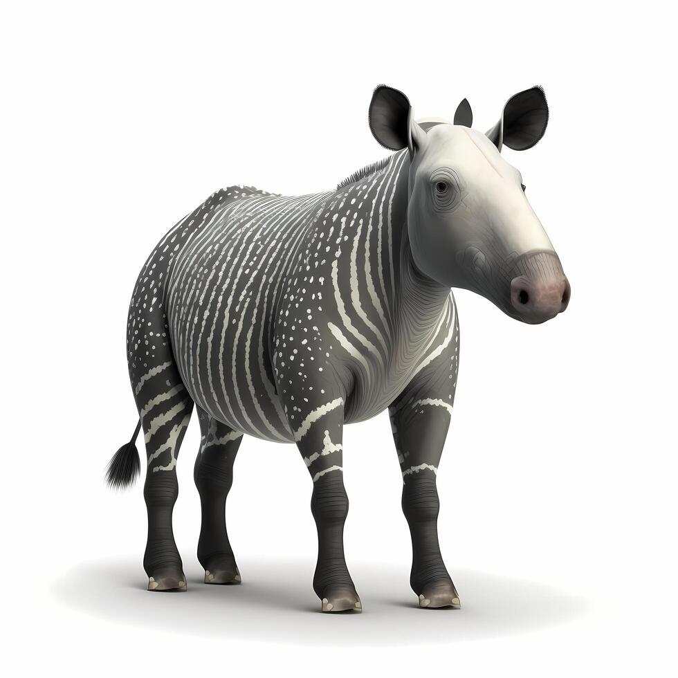 tapir illustration activité sur blanc Contexte ai généré photo