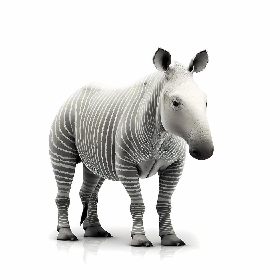 tapir illustration activité sur blanc Contexte ai généré photo