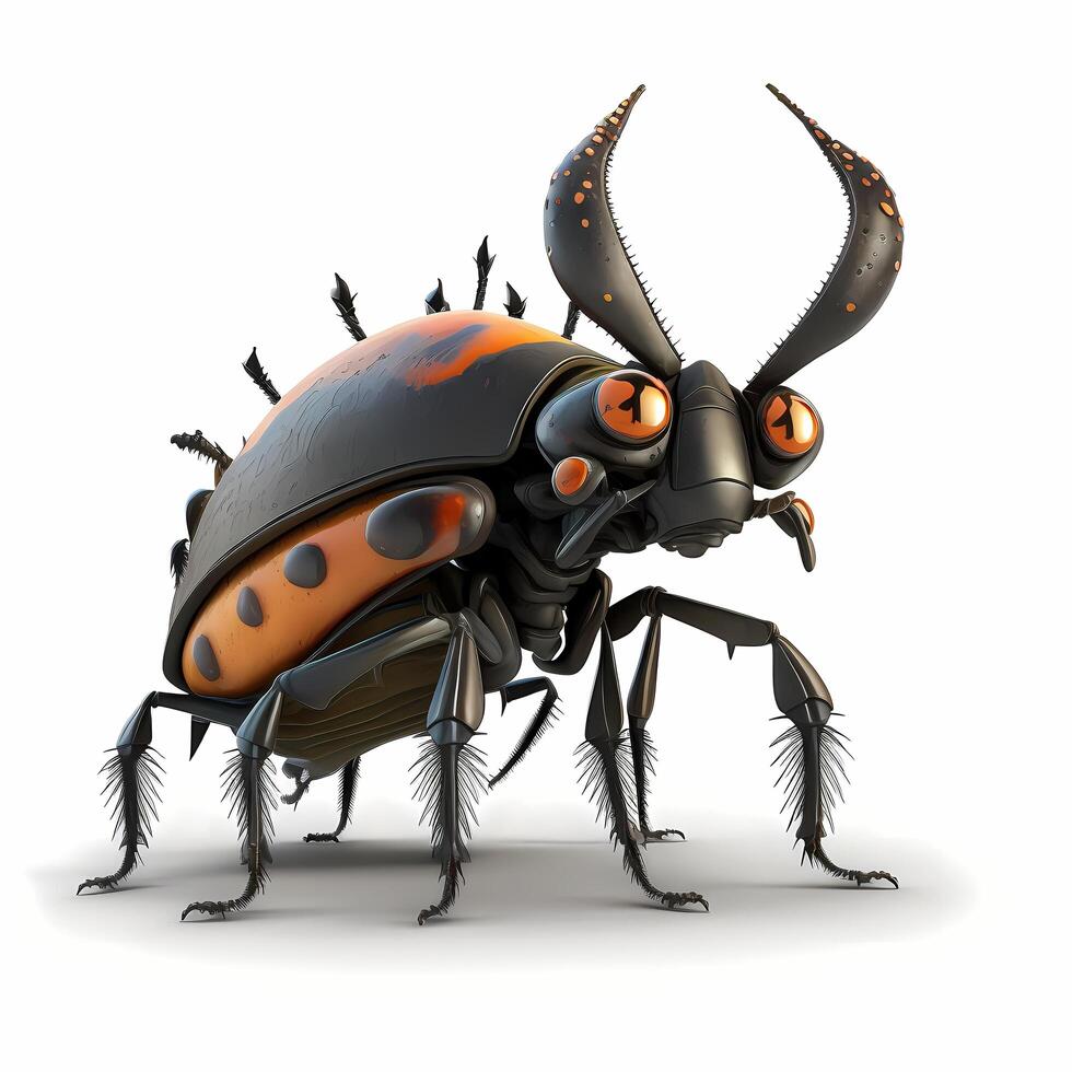 longue klaxon scarabée illustration ai généré photo