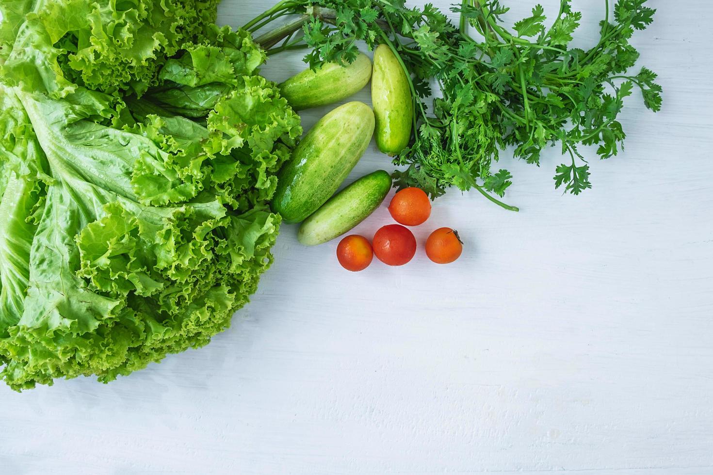 vue de dessus des légumes photo