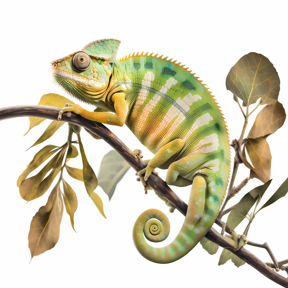 caméléon illustration ai généré photo