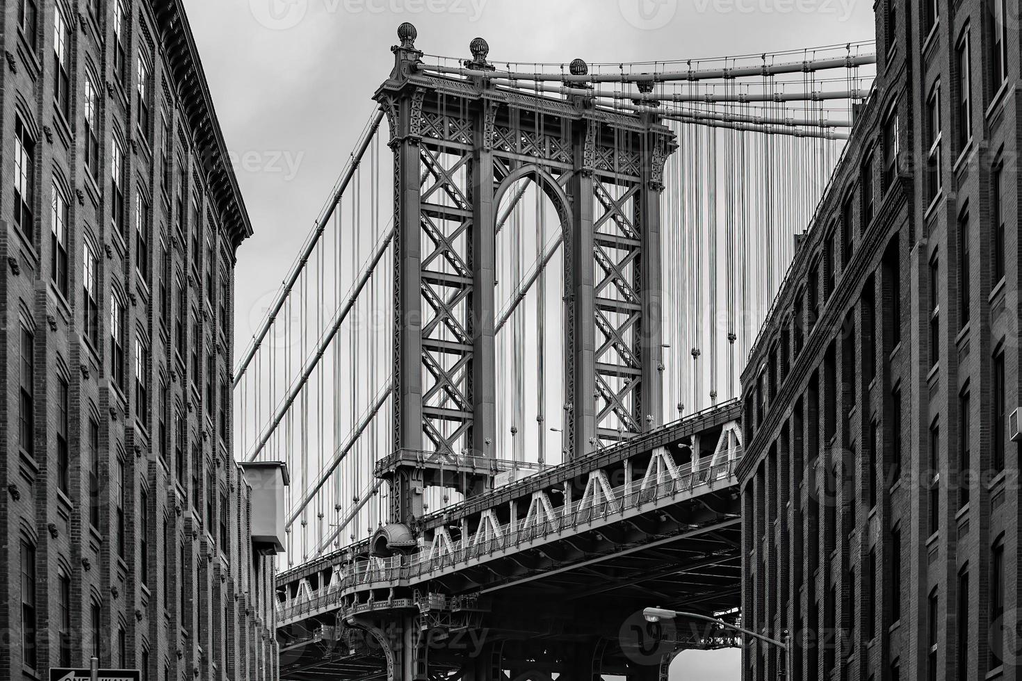 Manhattan pont dans Nouveau york ville dans Etats-Unis photo