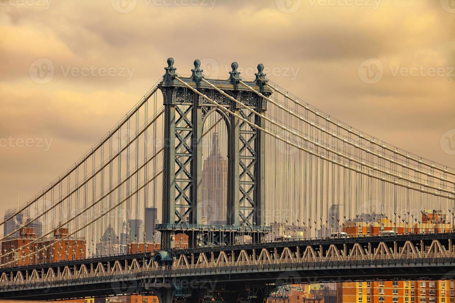 Manhattan pont dans Nouveau york ville dans Etats-Unis photo