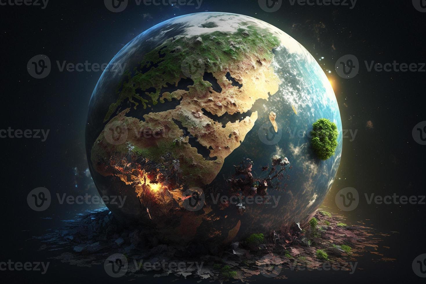 manipulation de planète Terre photo afficher ai produire