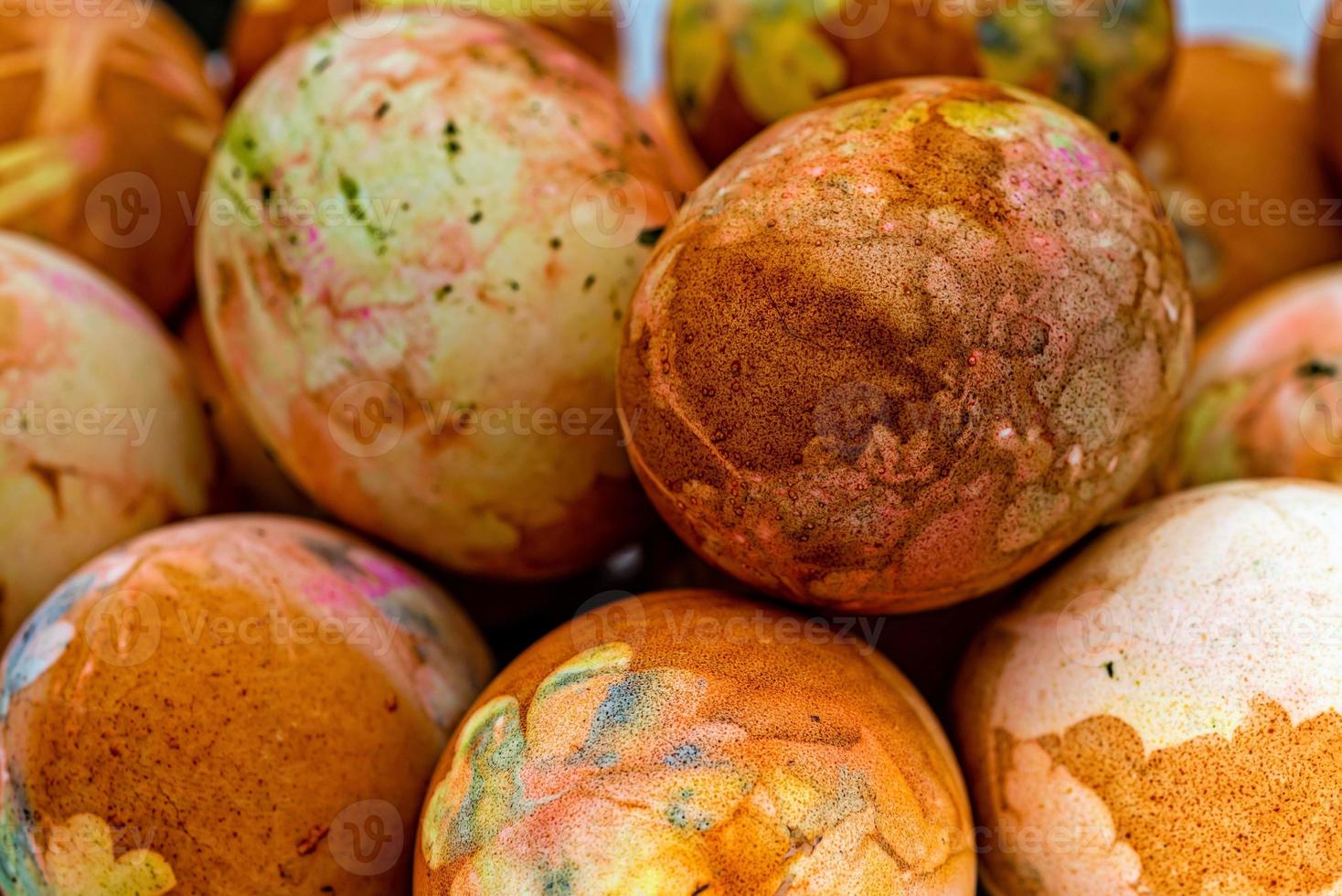 gros plan, de, coloré, oeufs pâques photo