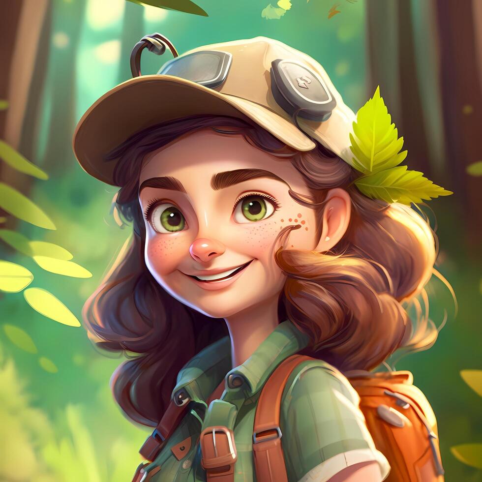 femme advanture gens personnage illustration ai généré photo