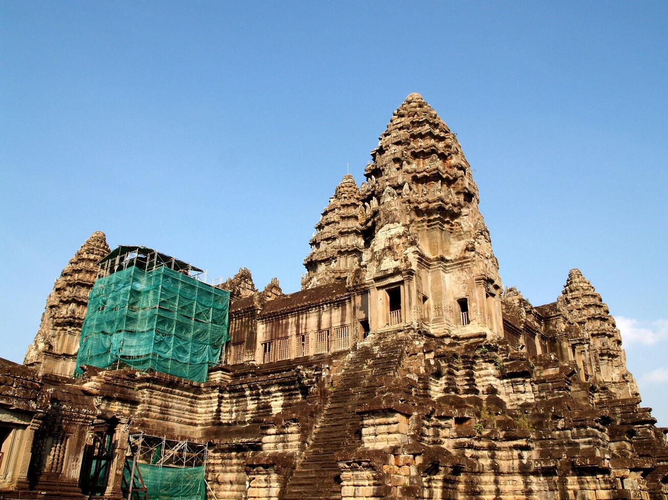 Siem Reap, Cambodge, 2021 - Réparation de l'Angkor Wat, Angkor Thom, Siem Reap, Cambodge photo