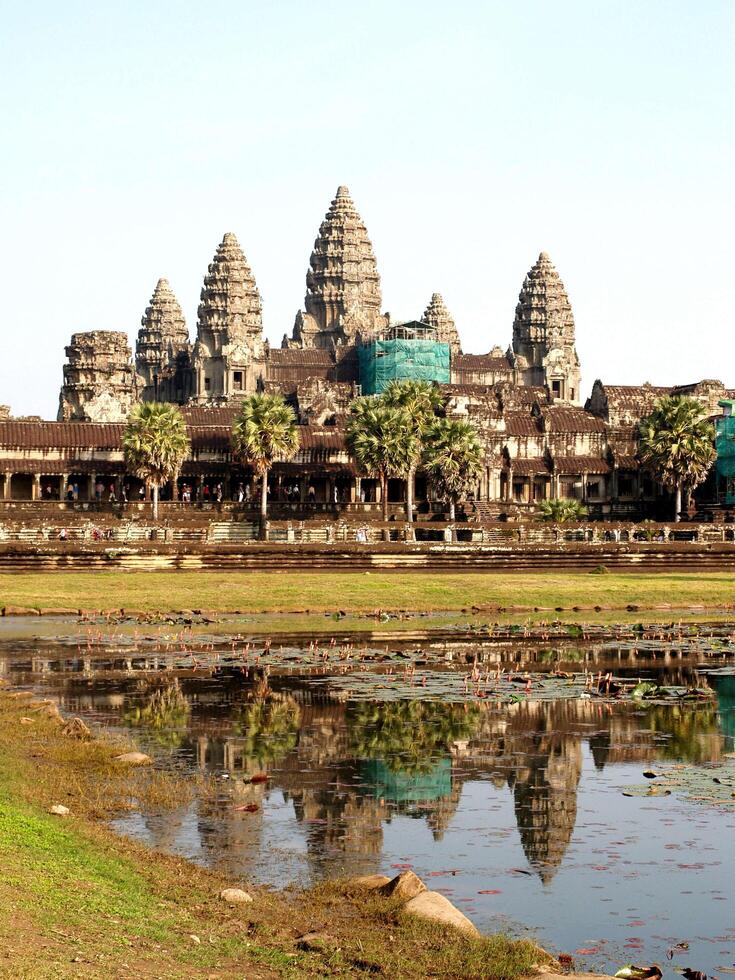 Siem Reap, Cambodge, 2021 - Temple d'Angkor Wat en réparation photo